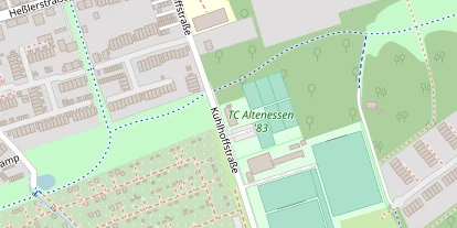 Tennisverein auf Satellitenbild