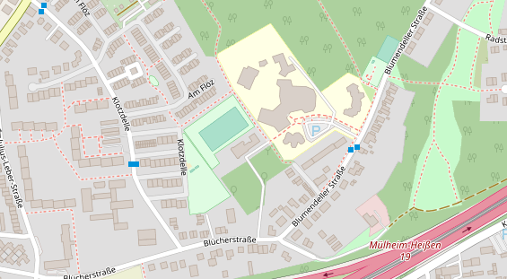 Tennisverein auf Satellitenbild