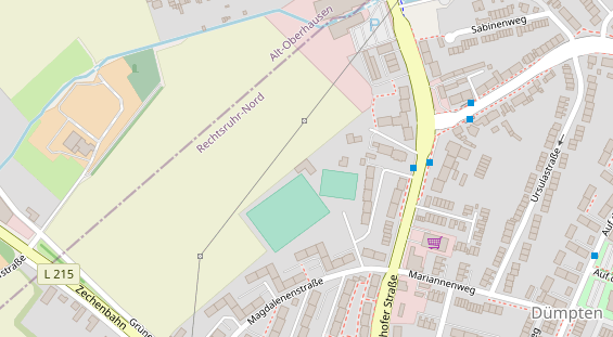 Tennisverein auf Satellitenbild