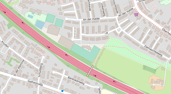 Tennisverein auf Satellitenbild