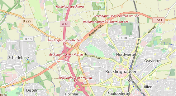 Tennisverein auf Karte