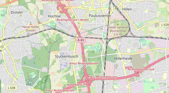 Tennisverein auf Karte