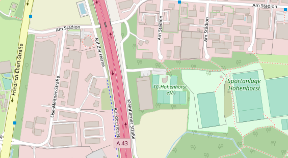 Tennisverein auf Satellitenbild