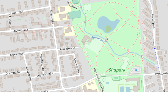 Tennisverein auf Satellitenbild