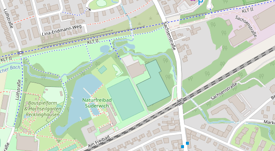 Tennisverein auf Satellitenbild