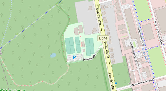 Tennisverein auf Satellitenbild