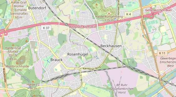 Tennisverein auf Karte