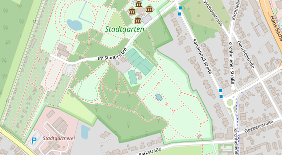 Tennisverein auf Satellitenbild