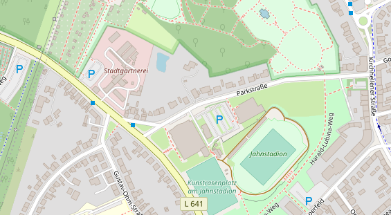 Tennisverein auf Satellitenbild