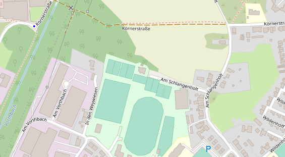 Tennisverein auf Satellitenbild