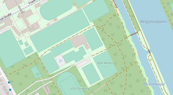 Tennisverein auf Satellitenbild