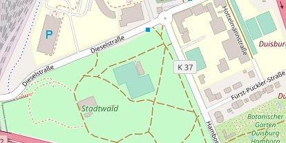 Tennisverein auf Satellitenbild