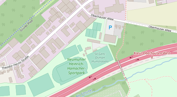 Tennisverein auf Satellitenbild