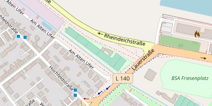 Tennisverein auf Satellitenbild