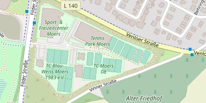 Tennisverein auf Satellitenbild