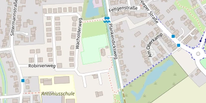 Tennisverein auf Satellitenbild