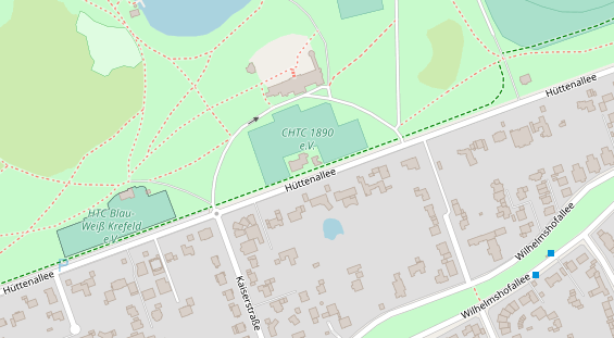 Tennisverein auf Satellitenbild