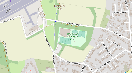 Tennisverein auf Satellitenbild