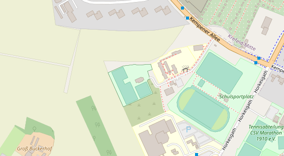 Tennisverein auf Satellitenbild