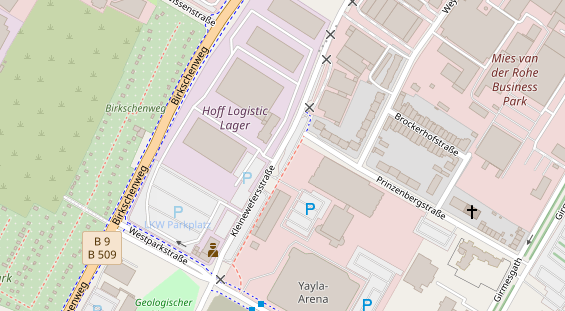 Tennisverein auf Satellitenbild