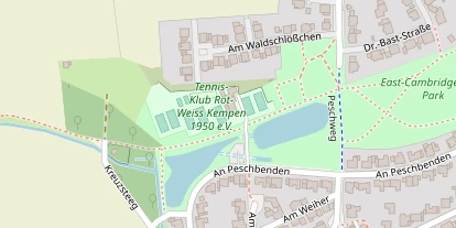 Tennisverein auf Satellitenbild