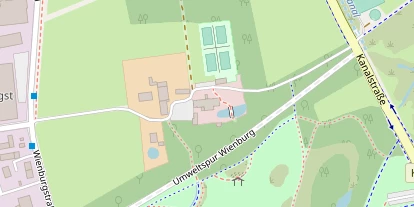 Tennisverein auf Satellitenbild