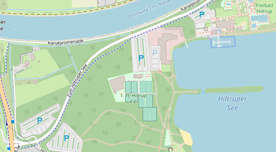 Tennisverein auf Satellitenbild