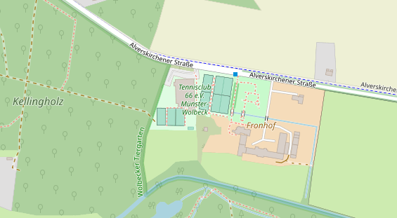 Tennisverein auf Satellitenbild