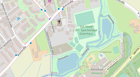 Tennisverein auf Satellitenbild