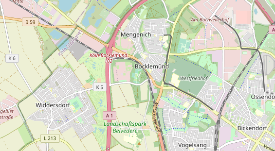 Tennisverein auf Karte