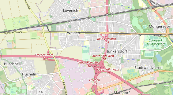 Tennisverein auf Karte