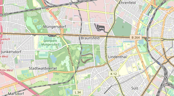 Tennisverein auf Karte