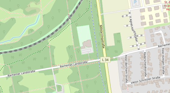 Tennisverein auf Satellitenbild