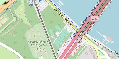 Tennisverein auf Satellitenbild