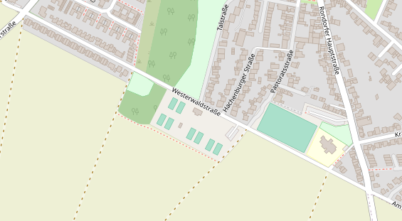 Tennisverein auf Satellitenbild