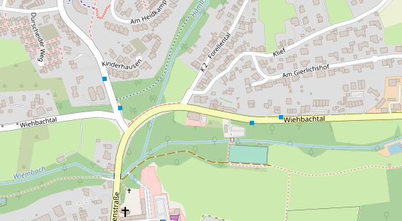 Tennisverein auf Satellitenbild