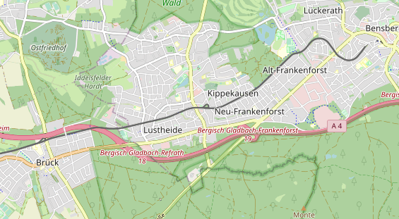 Tennisverein auf Karte