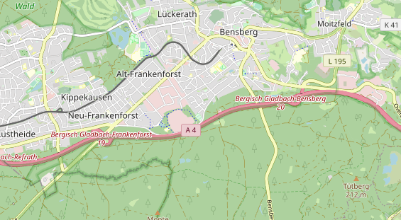 Tennisverein auf Karte