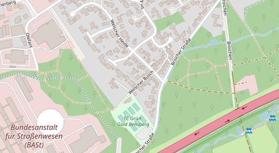 Tennisverein auf Satellitenbild