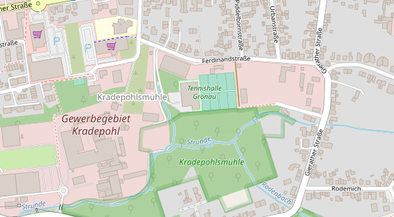 Tennisverein auf Satellitenbild