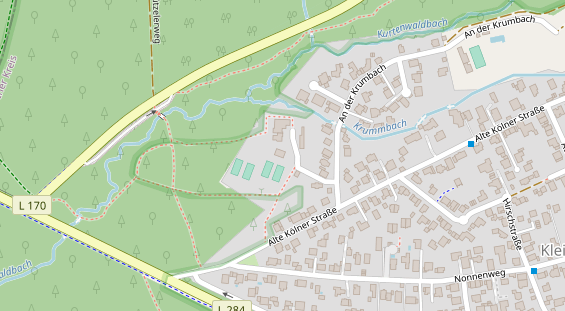 Tennisverein auf Satellitenbild