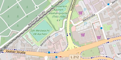 Tennisverein auf Satellitenbild