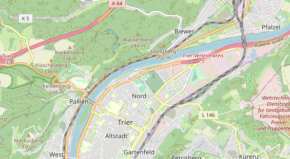 Tennisverein auf Karte