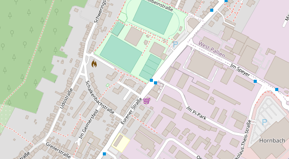 Tennisverein auf Satellitenbild