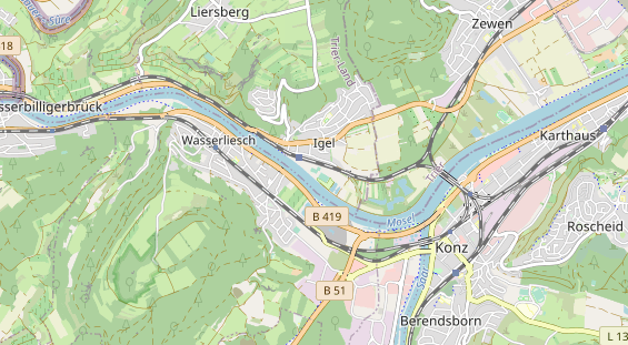 Tennisverein auf Karte