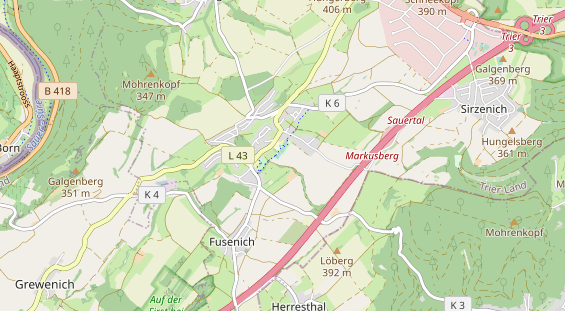 Tennisverein auf Karte