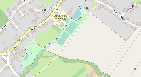 Tennisverein auf Satellitenbild