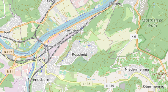 Tennisverein auf Karte