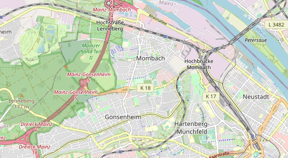 Tennisverein auf Karte