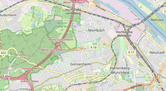 Tennisverein auf Karte